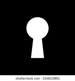 Glow Keyhole on dark wall with light. Vector illustration. Flat design for business financial marketing banking advertising web concept cartoon illustration. 