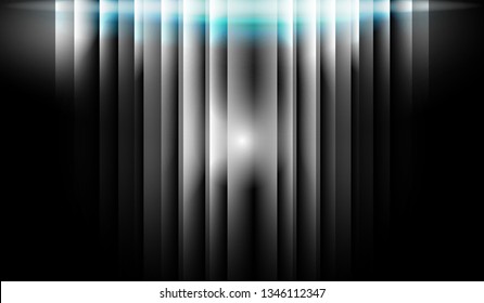 Glow light blue-white effect on line rectangles Shape  on black background