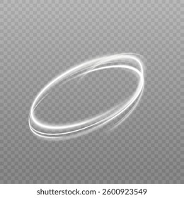 Glow light effect.  Abstract rotational lines.Magic round frame. Swirl trail.Light vortex circular motions.