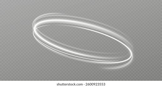 Glow light effect.  Abstract rotational lines.Magic round frame. Swirl trail.Light vortex circular motions.