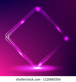 Glow light effect background, Neon sign with glowing and light. Electric bright. Vector Illustration