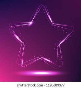 Glow light effect background, Neon sign with glowing and light. Electric bright. Vector Illustration