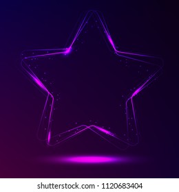 Glow light effect background, Neon sign with glowing and light. Electric bright. Vector Illustration
