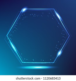 Glow light effect background, Neon sign with glowing and light. Electric bright. Vector Illustration