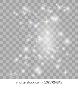 Lichteffekt. Weihnachtsblitz. Vektorillustration funkelt auf transparentem Hintergrund. 