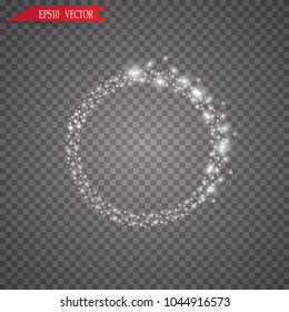 Glow light effect. Circular lens flare. Abstract rotational lines. Power energy neon lights cosmic abstract frame. Magic round frame. Swirl trail.