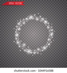 Glow light effect. Circular lens flare. Abstract rotational lines. Power energy neon lights cosmic abstract frame. Magic round frame. Swirl trail.