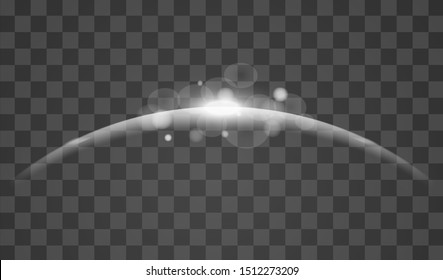 Glow light effect. Glowing lines on transparent background. Abstract lines with glow light effect.