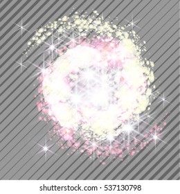 Glow light effect isolated on transparent background for New year decoration . Christmas flash . Vector