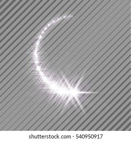 Glow light effect isolated on transparent background for New year decoration . Round Christmas element . Vector circle