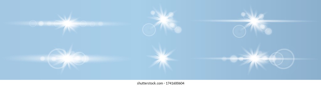 Efecto de la luz brillante, destello de la lente, explosión Resumen del diseño de los elementos de efecto especial.