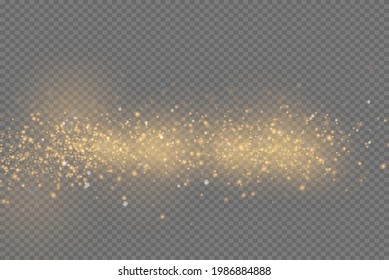 Glow light effect on transparent background. Vector illustration.