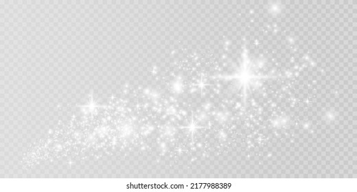 Luz de polvo blanca png. Fondo del efecto de las luces de bokeh. Fondo navideño de polvo brillante Navidad brillo de luz cosecha de confeti y chispa textura superpuesta para tu diseño.
