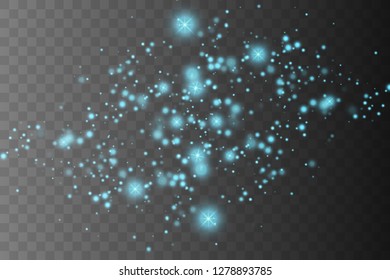 Glow light effect.  Sparkle dust. Christmas flash. Vector illustration.  