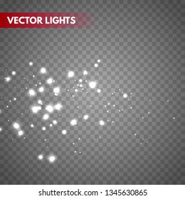 Glow light effect. Sparkle dust. Christmas flash. Vector illustration.