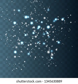 Glow light effect. Sparkle dust. Christmas flash. Vector illustration.