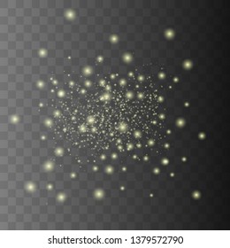 Glow light effect. Sparkle dust. Christmas flash. Vector illustration.EPS10