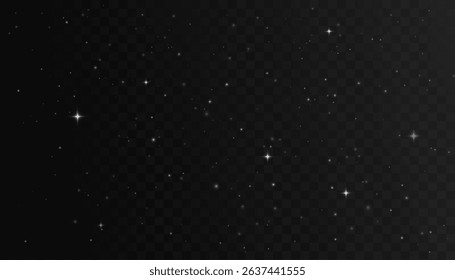 Glow light effect. Sparkling light or sparkling dust png. Vector illustration. Christmas flash, dust.
