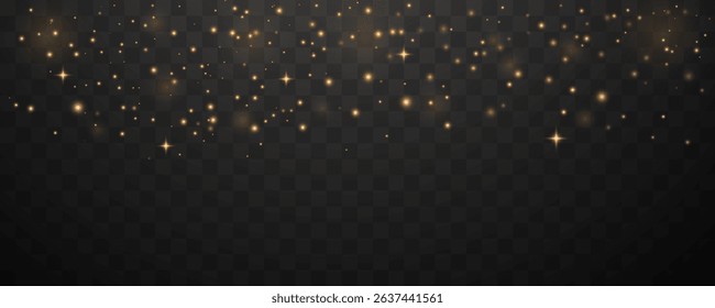 Glow light effect. Sparkling light or sparkling dust png. Vector illustration. Christmas flash, dust.