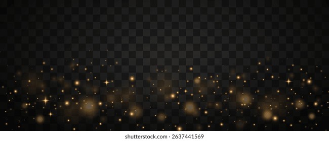 Glow light effect. Sparkling light or sparkling dust png. Vector illustration. Christmas flash, dust.