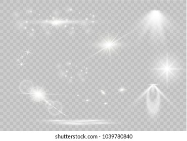 Glow light effect. Star burst with sparkles. sunlight.