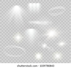 Glow light effect. Star burst with sparkles. sunlight.