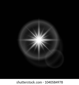 Glow light effect. Star burst with sparkles. Vector illustration