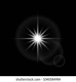 Glow light effect. Star burst with sparkles.Sun.