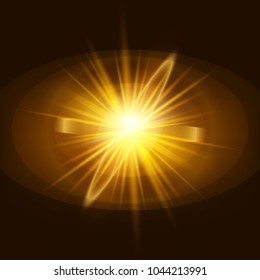 Glow light effect. Star burst with sparkles. Vector illustration.
