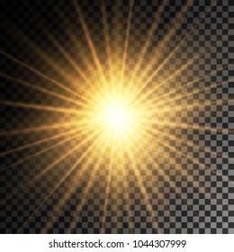 Glow light effect. Star burst with sparkles. Vector illustration.
