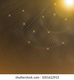 Glow light effect. Star burst with sparkles. Vector illustration.