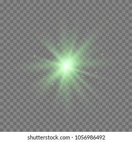 Glow light effect. Star burst with sparkles. Vector