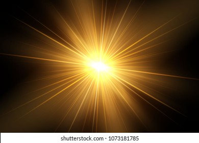 Glow light effect. Star burst with sparkles. Vector illustration.