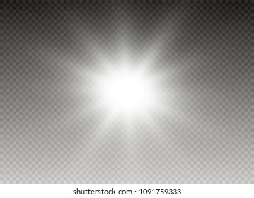 Glow light effect. Star burst with sparkles. Vector illustration