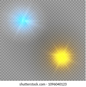 Glow light effect. Star burst with sparkles. Vector illustration