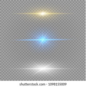 Glow light effect. Star burst with sparkles. Vector illustration