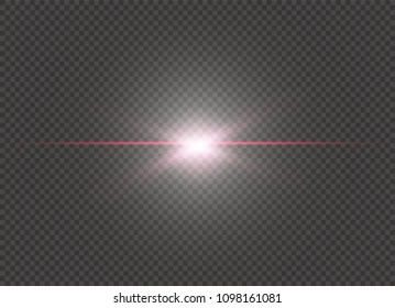 Glow light effect. Star burst with sparkles. Vector illustration