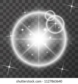 Glow light effect. Star burst with sparkles.Sun light . Vector illustration 