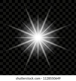 Glow light effect. Star burst with sparkles. Vector illustration 