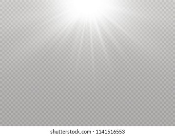 Glow light effect. Star burst with sparkles. Vector illustration