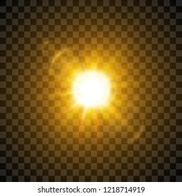 Glow light effect. Star burst with sparkles.Sun.