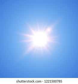 Glow light effect. Star burst with sparkles.Sun.
