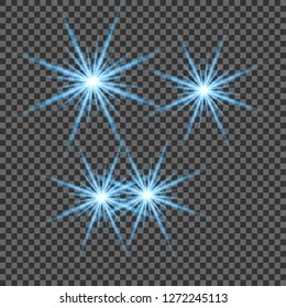 Glow light effect. Star burst with sparkles.Sun.