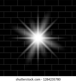 Glow light effect. Star burst with sparkles.Sun.