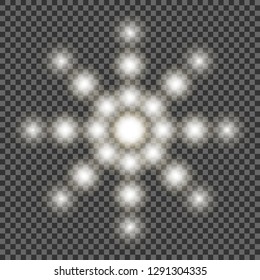 Glow light effect. Star burst with sparkles.Sun