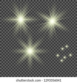 Glow light effect. Star burst with sparkles.Sun