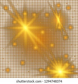Glow light effect. Star burst with sparkles.Sun. 