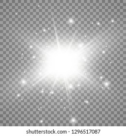 Glow light effect. Star burst with sparkles.Sun. Vector illustration