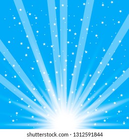 Glow light effect. Star burst with sparkles.Sun 