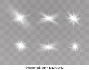 Glow light effect. Star burst with sparkles.Sun.
